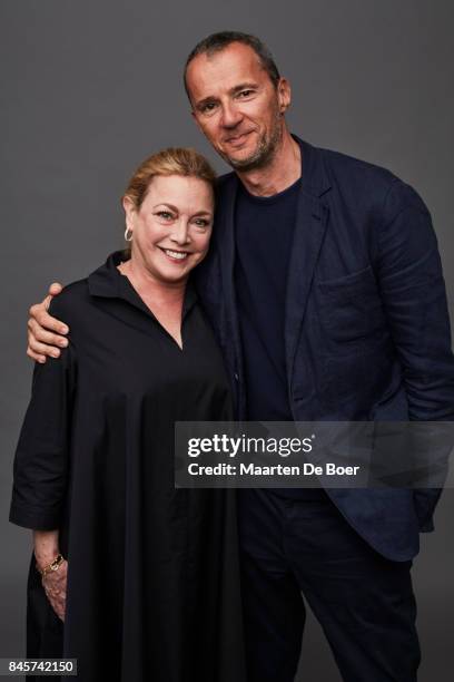 Director Lili Fini Zanuck and producer John Battsek from the film "Eric Clapton: Life in 12 Bars" pose for a portrait during the 2017 Toronto...