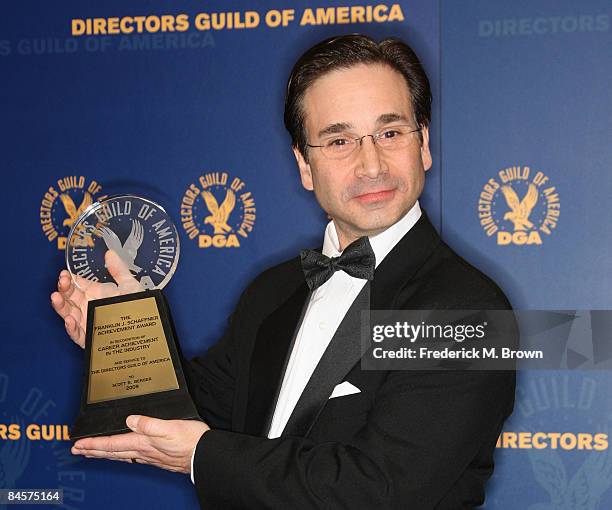 Assistant Secretary-Treasurer and Franklin J. Schaffner Achievement Award recipient Scott Berger poses in the press room during the 61st Annual...