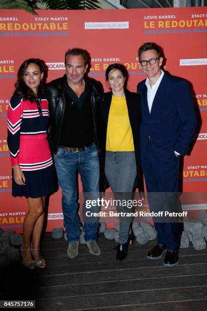 Actress of the movie Berenice Bejo, actor Jean Dujardin, Nathalie Pechalat and director of the movie Michel Hazanavicius attend the "Le Redoutable"...