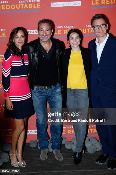 Actress of the movie Berenice Bejo, actor Jean Dujardin, Nathalie Pechalat and director of the movie Michel Hazanavicius attend the "Le Redoutable"...