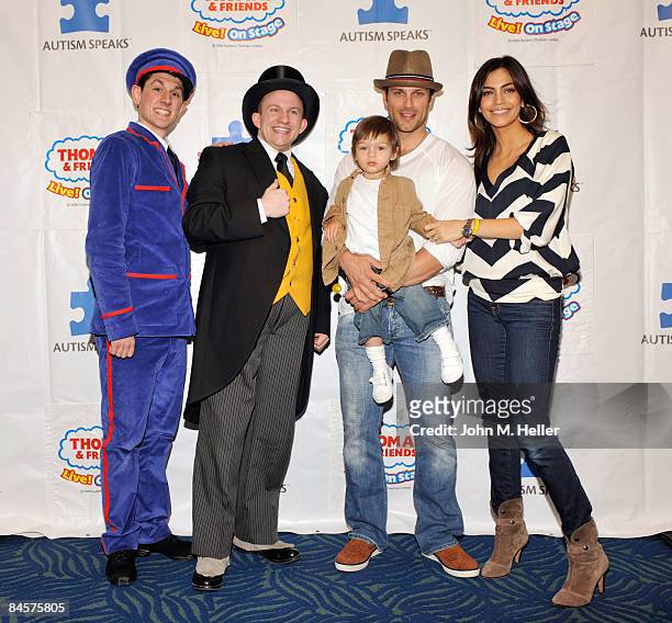 Cast Members from Thomas & Friends Live! On Stage: "A Circus Comes To Town", Greg Vaughan, Jathan James Vaughan and Touriya Haoud attend the opening...