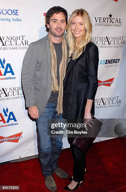 Nascar Sprint Cup driver Jimmie Johnson and wife Chandra Johnson attend the 3rd Annual Saturday Night Spectacular hosted by Kevin Costner and Michael...