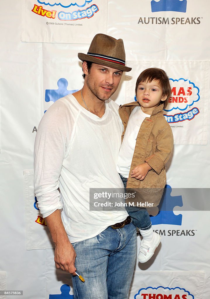 Greg Vaughan and Jathan James Vaughan attend the opening night... News