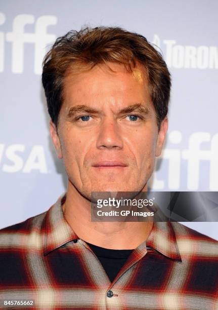 Actor Michael Shannon attends "The Shape of Water" press conference during 2017 Toronto International Film Festival at TIFF Bell Lightbox on...