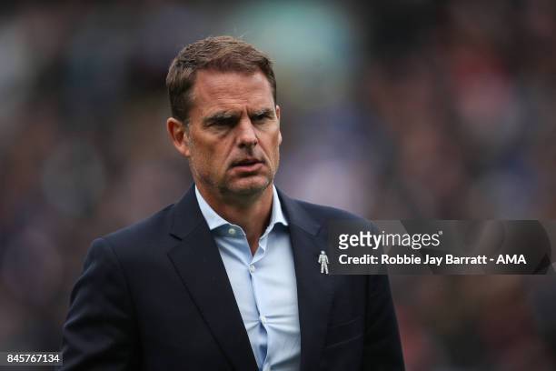 Frank de Boer head coach / manager of Crystal Palace during the Premier League match between Burnley and Crystal Palace at Turf Moor on September 10,...