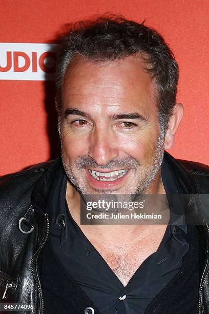 Actor Jean Dujardin attends "Le Redoutable" Paris Premiere at Cinema du Pantheon on September 11, 2017 in Paris, France.