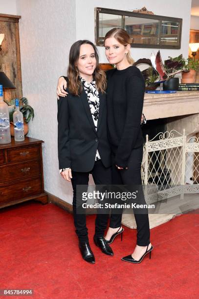 Ellen Page and Kate Mara at the MY DAYS OF MERCY premiere party hosted by GREY GOOSE Vodka and Soho House on September 11, 2017 in Toronto, Canada.
