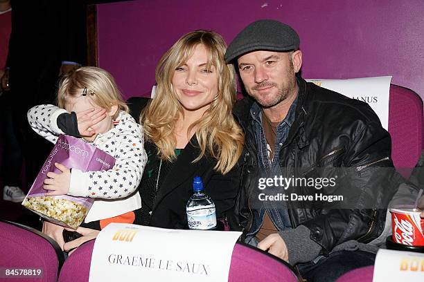 Mark Womack and Samantha Janus attend a VIP screening of the new Disney animated film 'Bolt' held at Cineworld Haymarket on February 01, 2009 in...