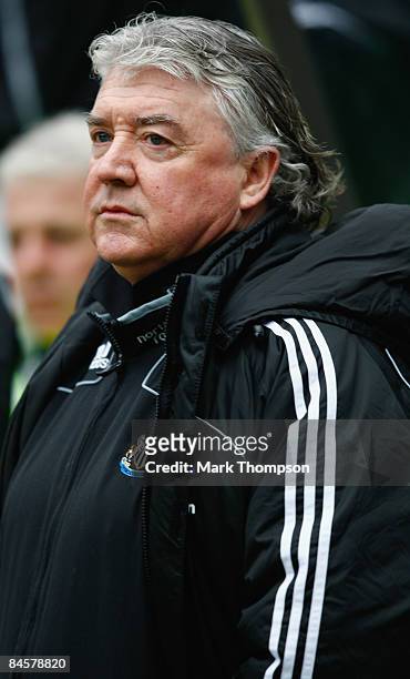 Joe Kinnear the manager of Newcastle United looks on during the Barclays Premier League match between Newcastle United and Sunderland at St James...