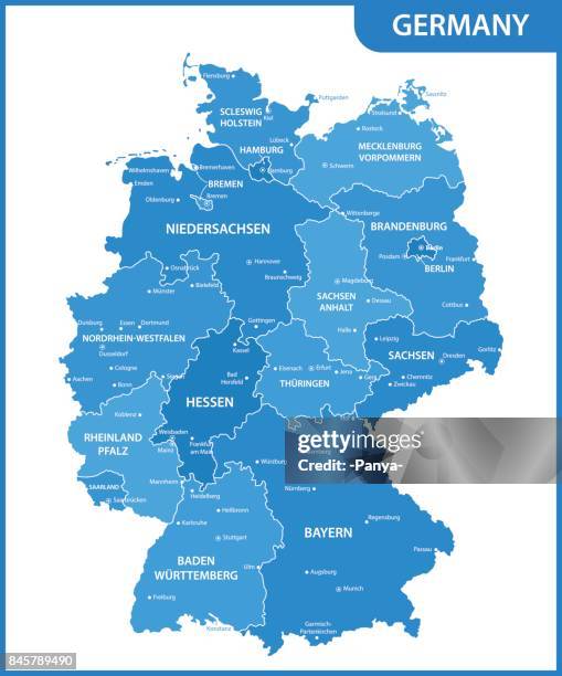 German States And Capitals Map Munich Germany History Population The Detailed Map Of The Germany With Regions Or States And Cities Capitals 