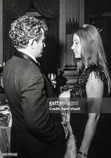 Norman Mailer with wife Beverly Bentley Truman Capote BW Ball on November 28, 1966 in New York, New York.