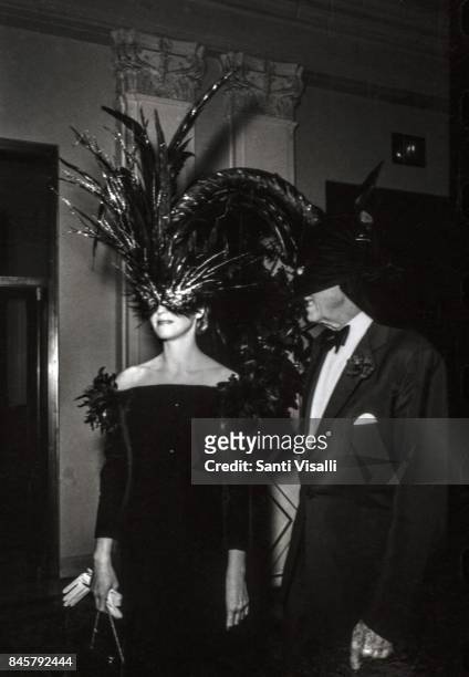 Princess Peggy d'Arenberg with unidentified person at Truman Capote BW Ball on November 28, 1966 in New York, New York.