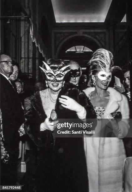 Claudette Colbert at Truman Capote BW Ball on November 28, 1966 in New York, New York.