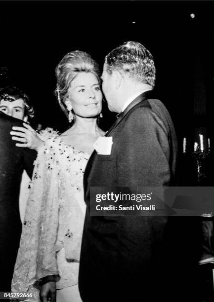 Cristina Ford with husban Henry Ford II at Truman Capote BW Ball on November 28, 1966 in New York, New York.