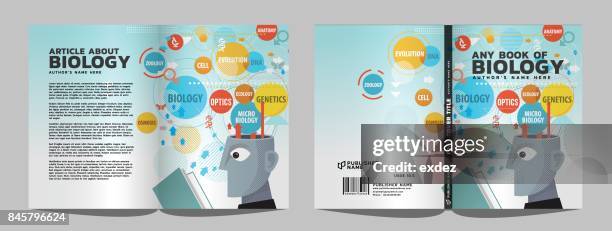 reading book cover & article design - text book stock illustrations