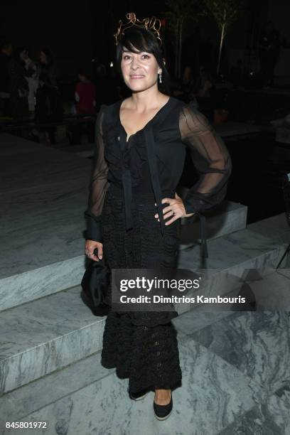 Christine Glenn attends Oscar De La Renta fashion show during New York Fashion Week on September 11, 2017 in New York City.