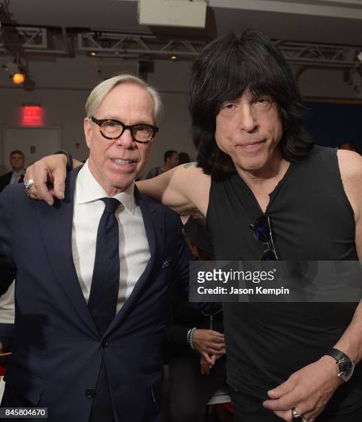 Tommy Hilfiger and Marky Ramone attend the Andy Hilfiger Presents Artistix By Greg Polisseni fashion show at Metropolitan Pavilion on September 11,...