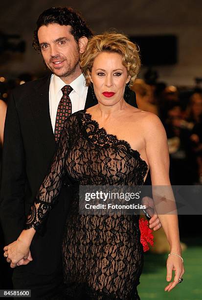 Actress Miriam Diaz Aroca arrives at the Goya Cinema Awards ceremony at the Palacio Municipal de Congresos on February 1, 2009 in Madrid, Spain.