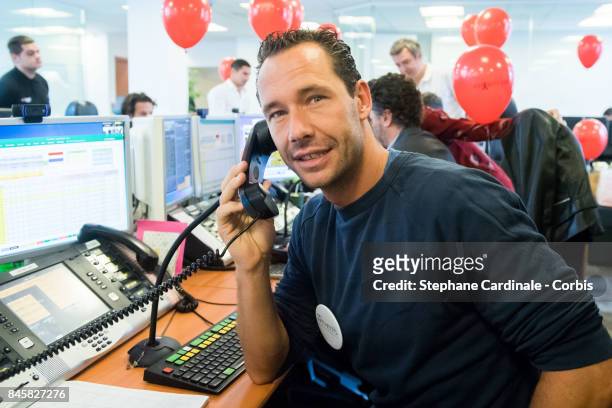 Tennis Player Michael LLodra attends the Aurel BGC Charity Benefit Day 2017 on September 11, 2017 in Paris, France.