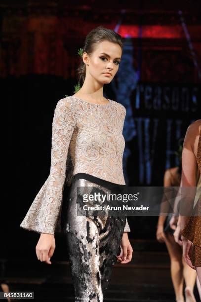 Models walk the runway for the 21 Reasons Why by Madeline Stuart fashion show during New York Fashion Week NYFW Art Hearts Fashion at The Angel...