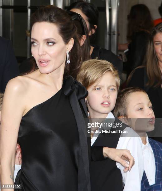 Angelina Jolie with her son, Shiloh Nouvel Jolie-Pitt arrive to "First They Killed My Father: A Daughter of Cambodia Remembers" premiere - 2017 TIFF...
