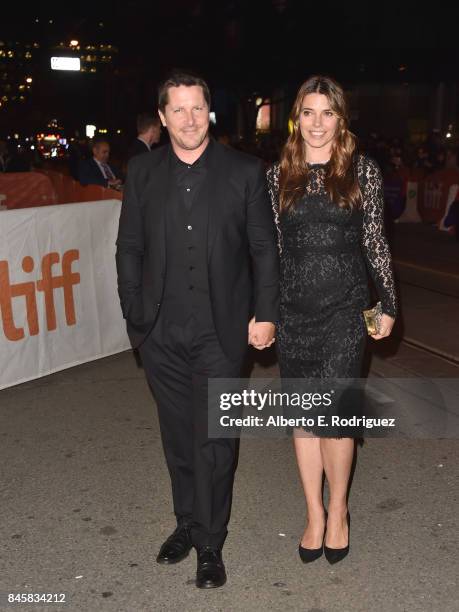 Christian Bale and Sibi Blazic attend the "Hostiles" premiere during the 2017 Toronto International Film Festival at Princess of Wales Theatre on...