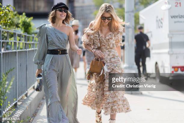 Guests seen in the streets of Manhattan outside Zimmermann during New York Fashion Week on September 11, 2017 in New York City.