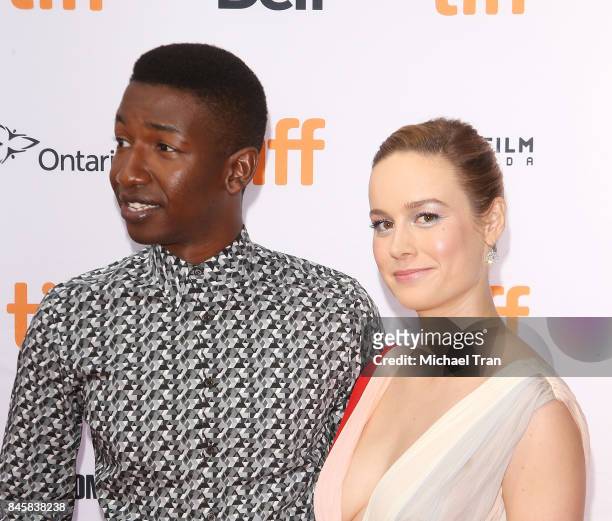 Mamoudou Athie and Brie Larson arrive to the "Unicorn Store" premiere - 2017 TIFF - Premieres, Photo Calls and Press Conferences held on September...