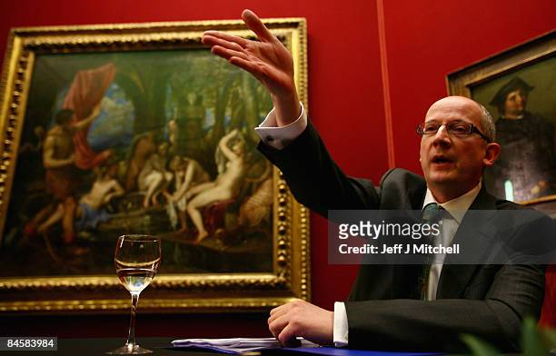 John Leighton, director general of the National Galleries of Scotland attends an announcement on the acquisition of the Titian painting 'Diana and...