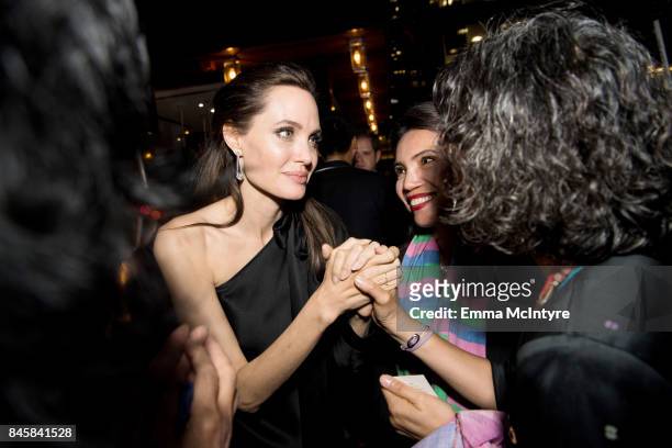 Angelina Jolie attends the World Premiere of Netflix's Film's "First They Killed My Father" during the Toronto International Film Festival at...