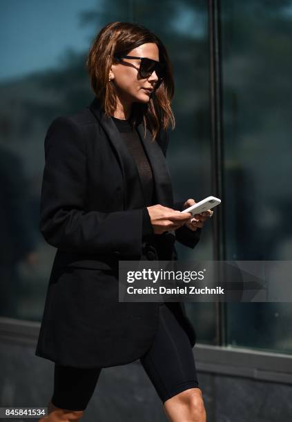 Christine Centenera is seen outside the 3.1 Phillip Lim show show during New York Fashion Week: Women's S/S 2018 on September 11, 2017 in New York...