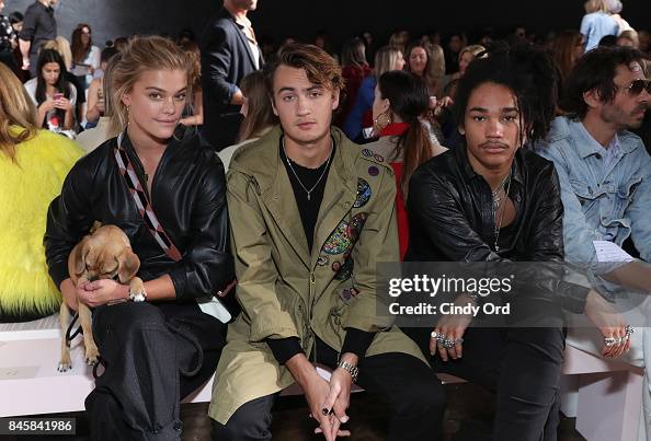 Nina Agdal, Brandon Thomas Lee and Luka Sabbat attend the Zadig