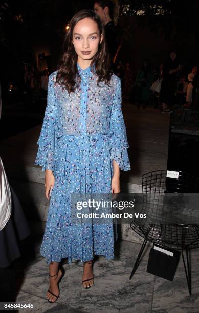 Luma Grothe attends the Carolina Herrera show at The Museum of Modern Art on September 11, 2017 in New York City.