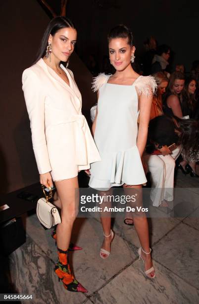 Agustina Marzari and Agustina Casanova attend the Carolina Herrera show at The Museum of Modern Art on September 11, 2017 in New York City.
