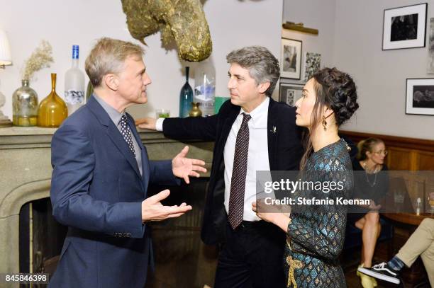 Christoph Waltz; Alexander Payne and Hong Chau at the DOWNSIZING premiere party hosted by GREY GOOSE Vodka and Soho House on September 11, 2017 in...