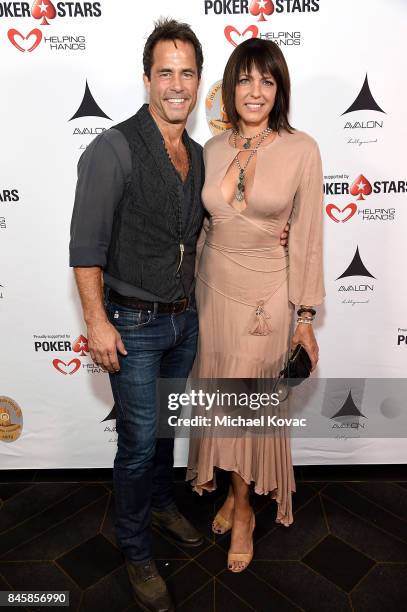 Actors Shawn Christian and Arianne Zucker at the Heroes for Heroes: Los Angeles Police Memorial Foundation Celebrity Poker Tournament at Avalon on...
