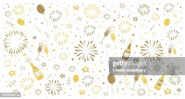 new year's eve background - new year cartoon stock illustrations