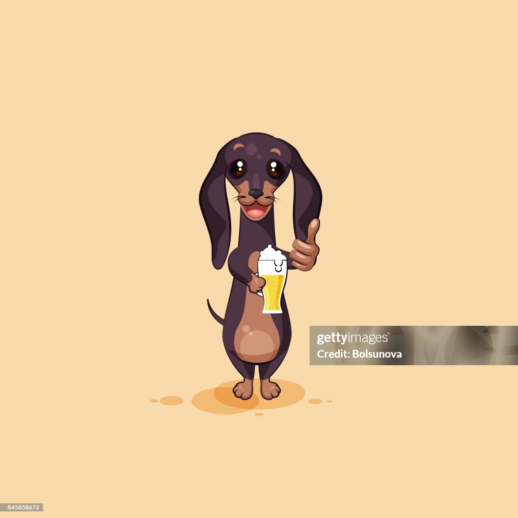 Vector Stock Illustration Emoji Of Cartoon Character Dog Talisman Phylactery Hound Mascot Pooch Bowwow Dachshund Sticker Emoticon German Badgerdog Cheer Up Toast With Beer High-Res Vector Graphic - Getty Images Vector Stock Illustration Emoji Of Cartoon Character Dog Talisman Phylactery Hound Mascot Pooch Bowwow Dachshund Sticker Emoticon German Badgerdog Cheer Up Toast With Beer High-Res Vector Graphic - Getty Images