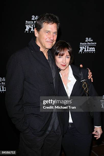 Tim Matheson and wife Megan Murphy Matheson arrive to the 24th Annual Santa Barbara Film Festival welcoming David Fincher for Director In Residence...