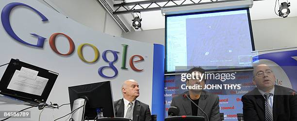 Fisheries and maritime affairs commissioner Joe Borg Googles Product Marketing Manager Amit Sood , and and Google Senior manager Communication Bill...