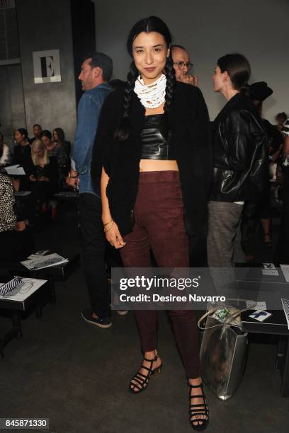 Model and landscape designer Lily Kwong attends the Zero + Maria Cornejo show during New York Fashion Week on September 11, 2017 in New York City.