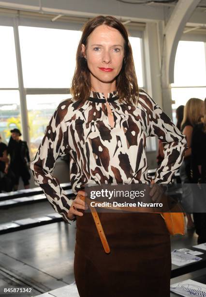 Dolly Wells attends the Zero + Maria Cornejo show during New York Fashion Week on September 11, 2017 in New York City.