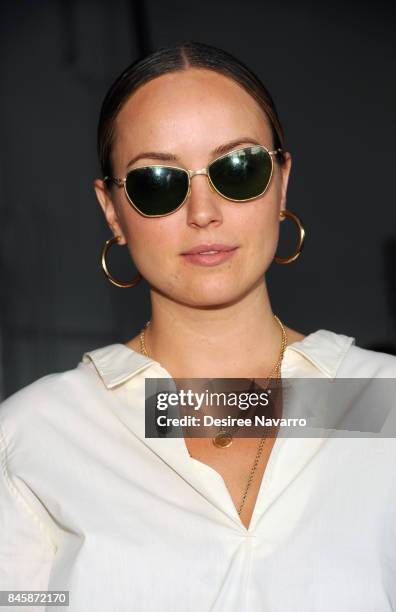 Blogger Kelly Framel attends at the Zero + Maria Cornejo show during New York Fashion Week on September 11, 2017 in New York City.