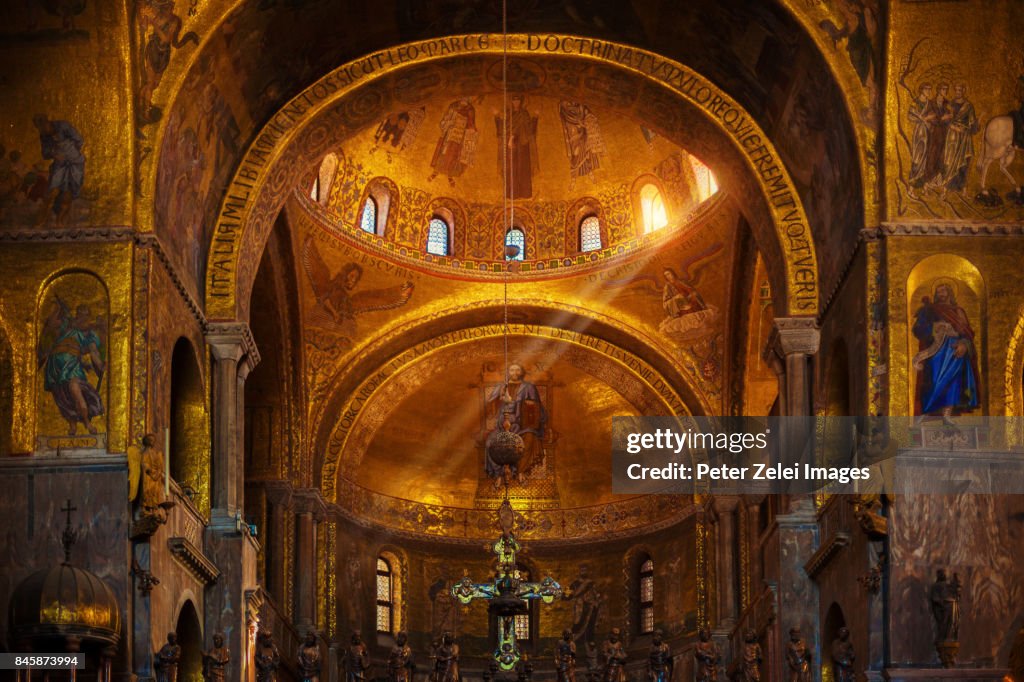 Inside St. Mark's Cathedral, Venice, Italy