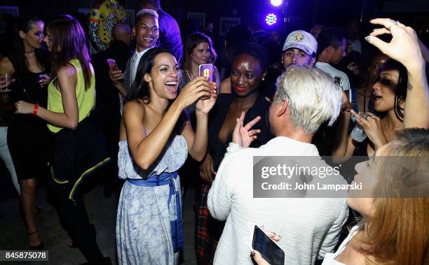 Rosario Dawson attends Helder Vices Corp presentation and party at The Mailroom on September 11, 2017 in New York City.