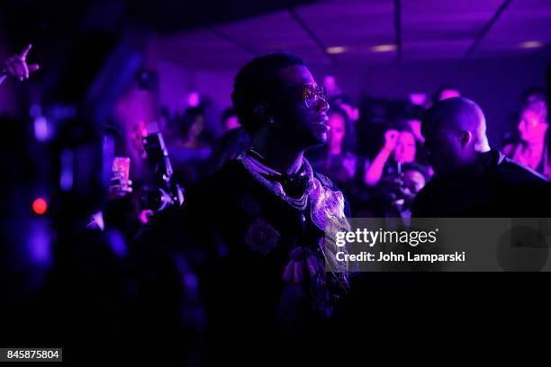 Gucci Mane performs during the Helder Vices Corp presentation and party at The Mailroom on September 11, 2017 in New York City.