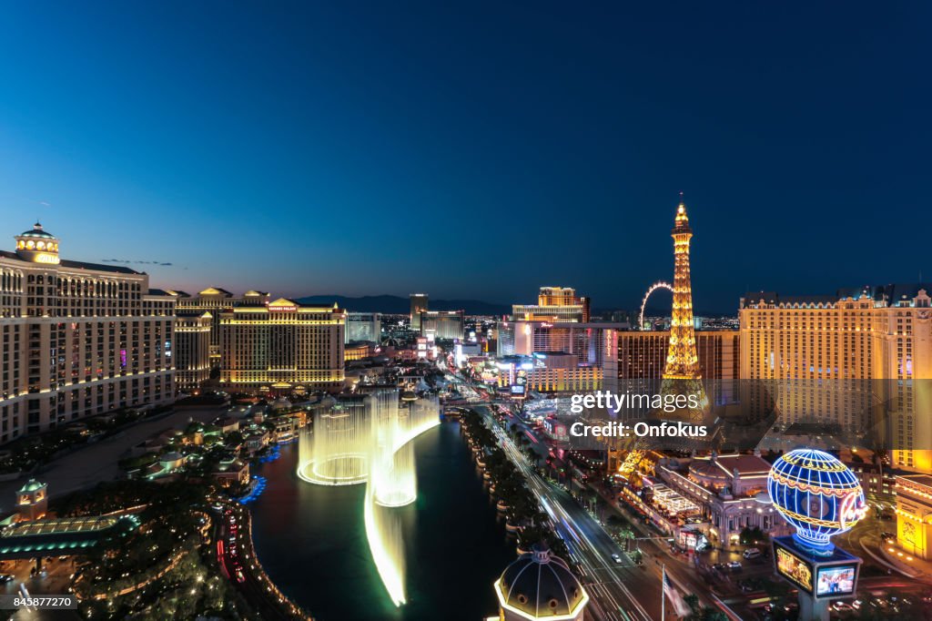 Cityscape Las Vegas Skyline at Sunset