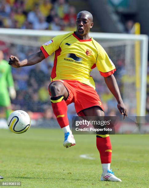 Marvin Sordell of Watford in action during the NPower Championship match between Watford and Queens Park Rangers at Vicarage Road in Watford, England...