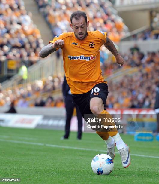 Steven Fletcher of Wolverhampton in action during the Barclays Premiership match between Wolverhampton Wanderers and Tottenham Hotspur at Molineux...