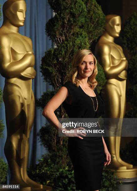 Actress Kate Winslet arrives at the Academy Awards nominee luncheon at the Beverly Hilton Hotel in Beverly Hills, California on February 2, 2009....